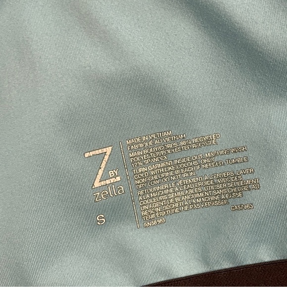 Z by Zella Activewear Set Leggings & Sports Bra Small Blue - Picture 7 of 13
